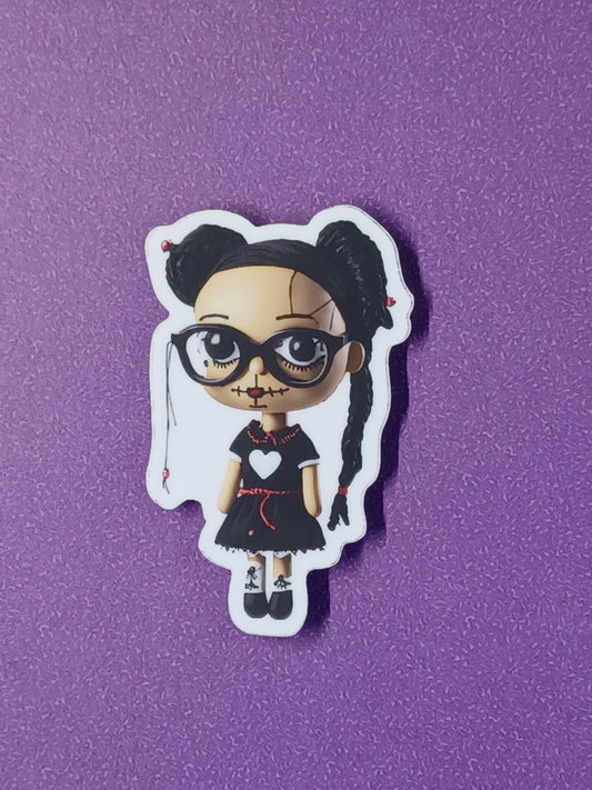 "Voodoo School Girl" vinyl die-cut sticker