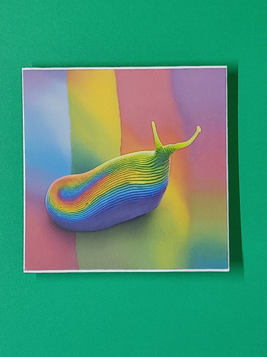 "Rainbow Slug" vinyl die-cut sticker